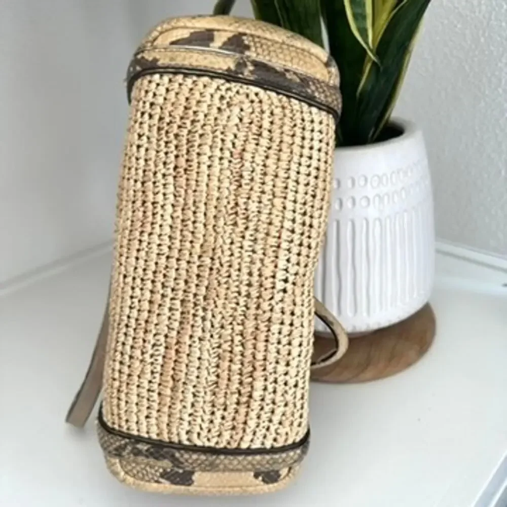 Coach Python Straw Natalie‎ Tote